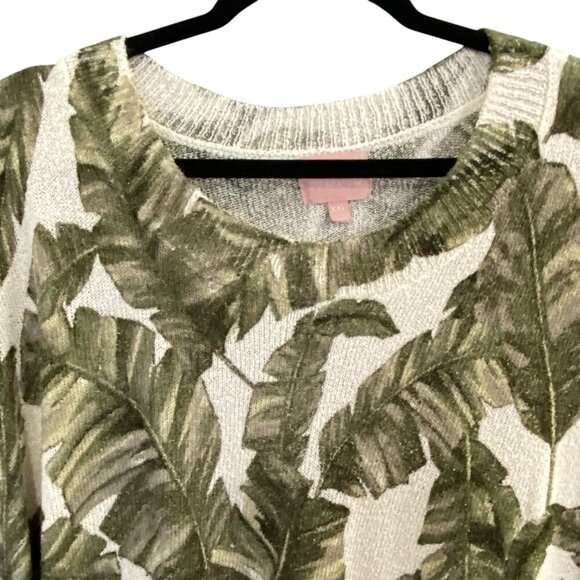 SHOW ME YOUR MUMU Women Woodsy Sweater Sz XXL Green Majestic Palm Knit 79-4 - Picture 4 of 11